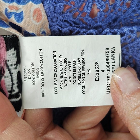 Counting Daisies Girls sleeveless Summer Dress Size 4 Pink Purple - Picture 5 of 7